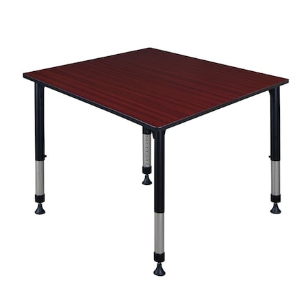 Kee Square Square Classroom Tables, 48 W, 48 L, 23-34 H, Wood, Metal TB4848MHAPBK
